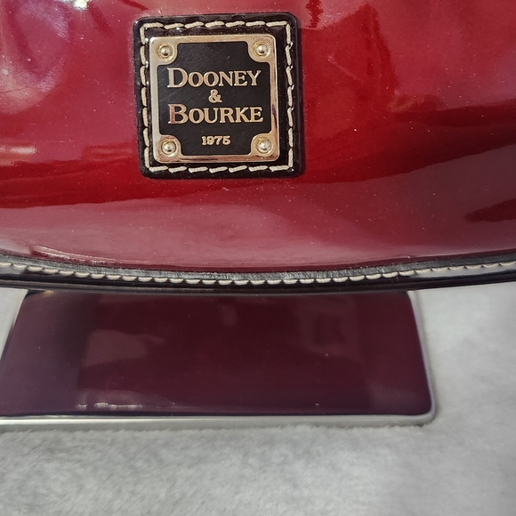 Dooney & Bourke Patent Leather Red Mini Top Zip Bag - Picture 5 of 16